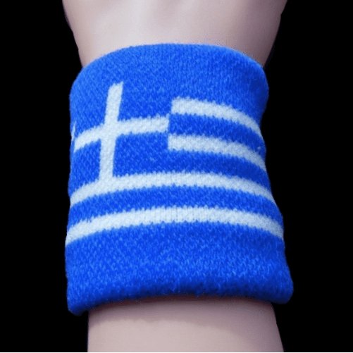 Greek Flag Tennis Wristband Greece Sports Wrist Sweatband - Buckles.Biz