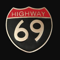 Highway 69 Route Road Sign Funny Cool Bar Joke Belt Buckle Buckles - Buckles.Biz