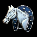 Horse Horseshoe Western Equestrian Rider Belt Buckle Buckles - Buckles.Biz