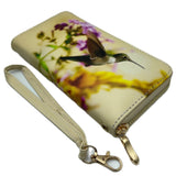 Hummingbird Fashion Women's Zipper Clutch Wristlet Wallet - Buckles.Biz