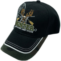 Hunter Live To Hunt Hunt To LiveDeer Buck Outdoor Sports Cap Hat - Buckles.Biz