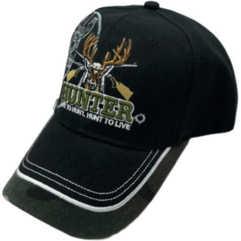 Hunter Live To Hunt Hunt To LiveDeer Buck Outdoor Sports Cap Hat