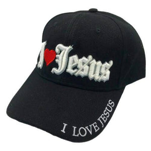 I LOVE JESUS Adjustable One Size Fits All Baseball Embroidered Cap Hat - Buckles.Biz