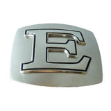 Initial E Letter Name Tag Monogram Chrome Belt Buckle Buckles - Buckles.Biz