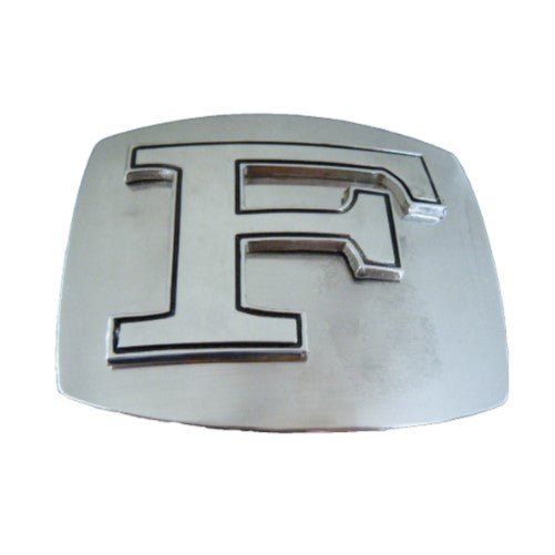 Initial E Letter Name Tag Monogram Chrome Belt Buckle Buckles