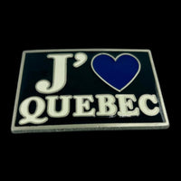 J'aime Quebec I Love Heart Fleur De Lys Belt Buckle Belts Buckles - Buckles.Biz
