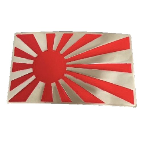 Japan Flag Belt Buckle Japanese Rising Sun Red International Flags Belts Buckles - Buckles.Biz