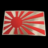 Japan Flag Belt Buckle Japanese Rising Sun Red International Flags Belts Buckles - Buckles.Biz