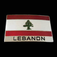 Lebanon Middle East Lebanese National Flag Belt Buckle - Buckles.Biz