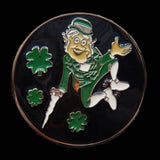 Leprechaun Four Leaf Clover Lucky Irish Shamrock Belt Buckle - Buckles.Biz