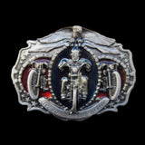 Live To Ride, Ride To Live Motorcycle Chain With Eagle Belt Buckle - Buckles.Biz