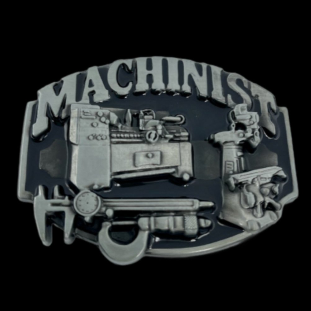 Machinist Belt Buckle Machine Operator Workshop Tool Work Profession Belts Buckles - Buckles.Biz