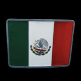 Mexican Flag Belt Buckle Mexico Cup Soccer Souvenirs Mexico's Flags Belt Buckles - Buckles.Biz