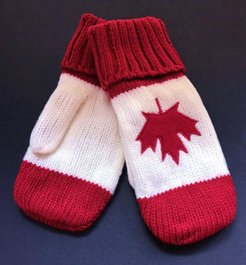 Mittens Winter Gloves Mitts Red Maple Leaf Canada Canadian Fashion - Buckles.Biz