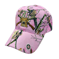 Pink Camouflage Deer Hunting Embroidered Baseball Cap - Buckles.Biz
