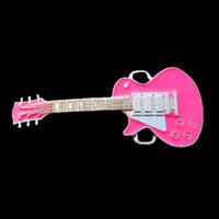 Pink Guitar Belt Buckle Rock Star Band Musician Music Instrument Guitars Buckles - Buckles.Biz