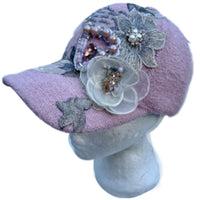 Pink Hat Rhinestones Women's Bling Hats Adjustable Cap - Buckles.Biz