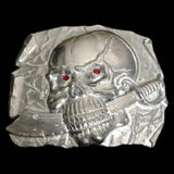 Pirate Skull Sword Human Skeleton Skulls Bones Belt Buckle Buckles - Buckles.Biz