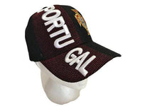 Portugal Embroidered Baseball Cap International Hat One Size Fits All Black - Buckles.Biz