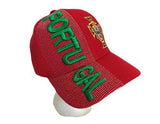 Portugal Embroidered Baseball Cap International Hat One Size Fits All Red - Buckles.Biz