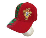 Portugal Embroidered Baseball Cap International Hat One Size Fits All Red - Buckles.Biz