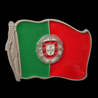 Portugal Flag Belt Buckle Portuguese Flags Porto Lisbon Buckles Belts - Buckles.Biz