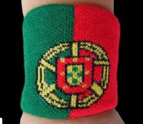 Portugal Flag Tennis Wristband Portuguese Wrist Sweatband - Buckles.Biz