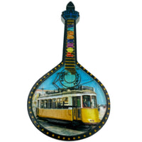 Portugal Yellow Tram Fado Banjo Souvenir Fridge Magnet - Buckles.Biz