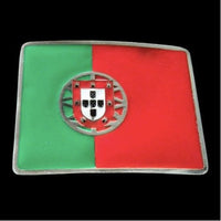 Portuguese Flag Belt Buckle Portugal Azores Porto National Flags Belts Buckles - Buckles.Biz