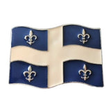 Quebec City Province Canada Montreal Flag Drapeau Fleur Lys Belt Buckle Buckles - Buckles.Biz