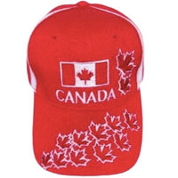 Red Canada Flag Baseball Ball Hat Cap Maple Leaves Casquette - Buckles.Biz