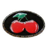 Red Cherry Cherries Belt Buckles - Buckles.Biz