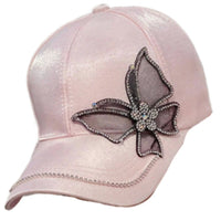 Rhinestone Butterfly Baseball Cap Girls Women Snapback Hip Sun Hat New Fashion - Buckles.Biz