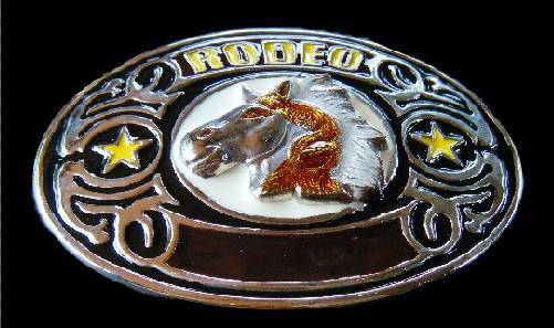Rodeo Pony Cowboys Cowgirls Horse Belt Buckle - Buckles.Biz