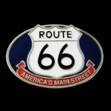 Route 66 Belt Buckle America's OLD Highways Roads Main Streets USA Belts & Buckles - Buckles.Biz