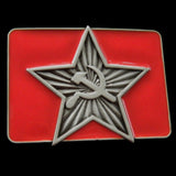 Russia USSR Russian Soviet Union Hummer Sickle CCCP Flag Belt Buckle - Buckles.Biz