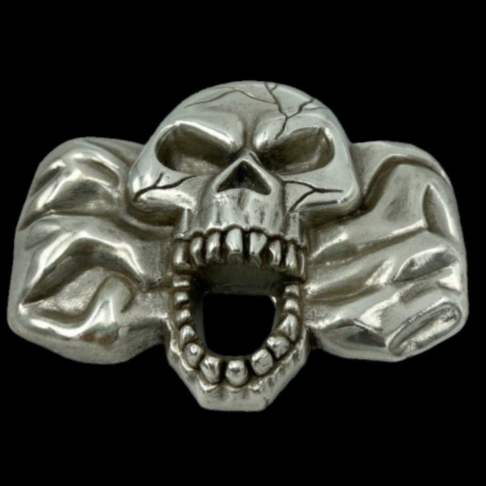 Skull Head Evil Grim Reaper Gothic Goth Belt Buckle - Buckles.Biz