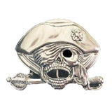Skull Pirate Head Swords Skeletons Skulls Bones Belt Buckle Buckles - Buckles.Biz