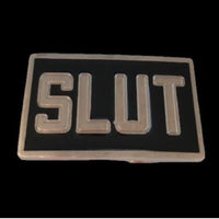 Slut Metal Disco Sign Logo Humor Bar Broma Divertido Cinturón Hebilla