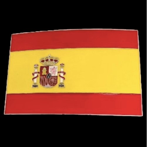 Spain Soccer Spanish Flag Belt Buckle - Buckles.Biz