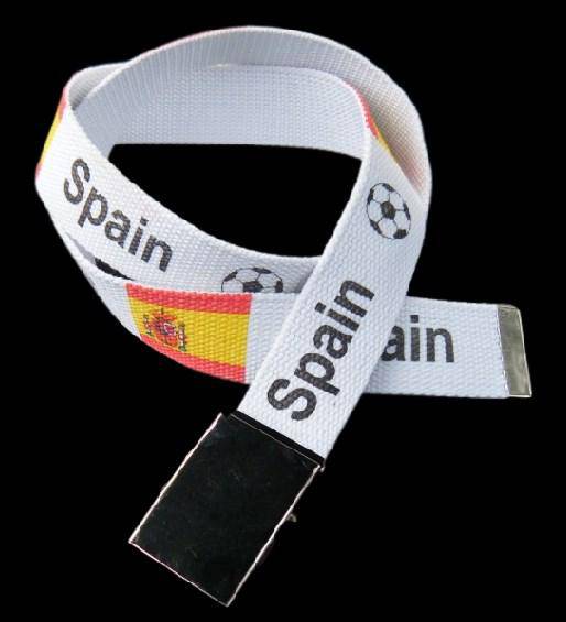Spain Spanish Flag Soccer Ball Fashion Unisex Belt & Buckle - Buckles.Biz