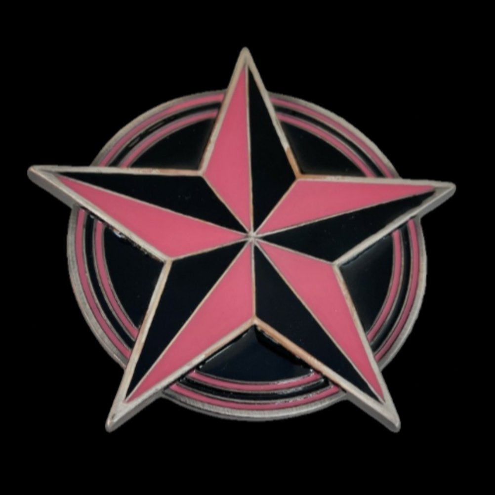 Star Belt Buckle Pentagram Pink Five-Pointed Stars Nautical Pentagon Buckles Belts - Buckles.Biz