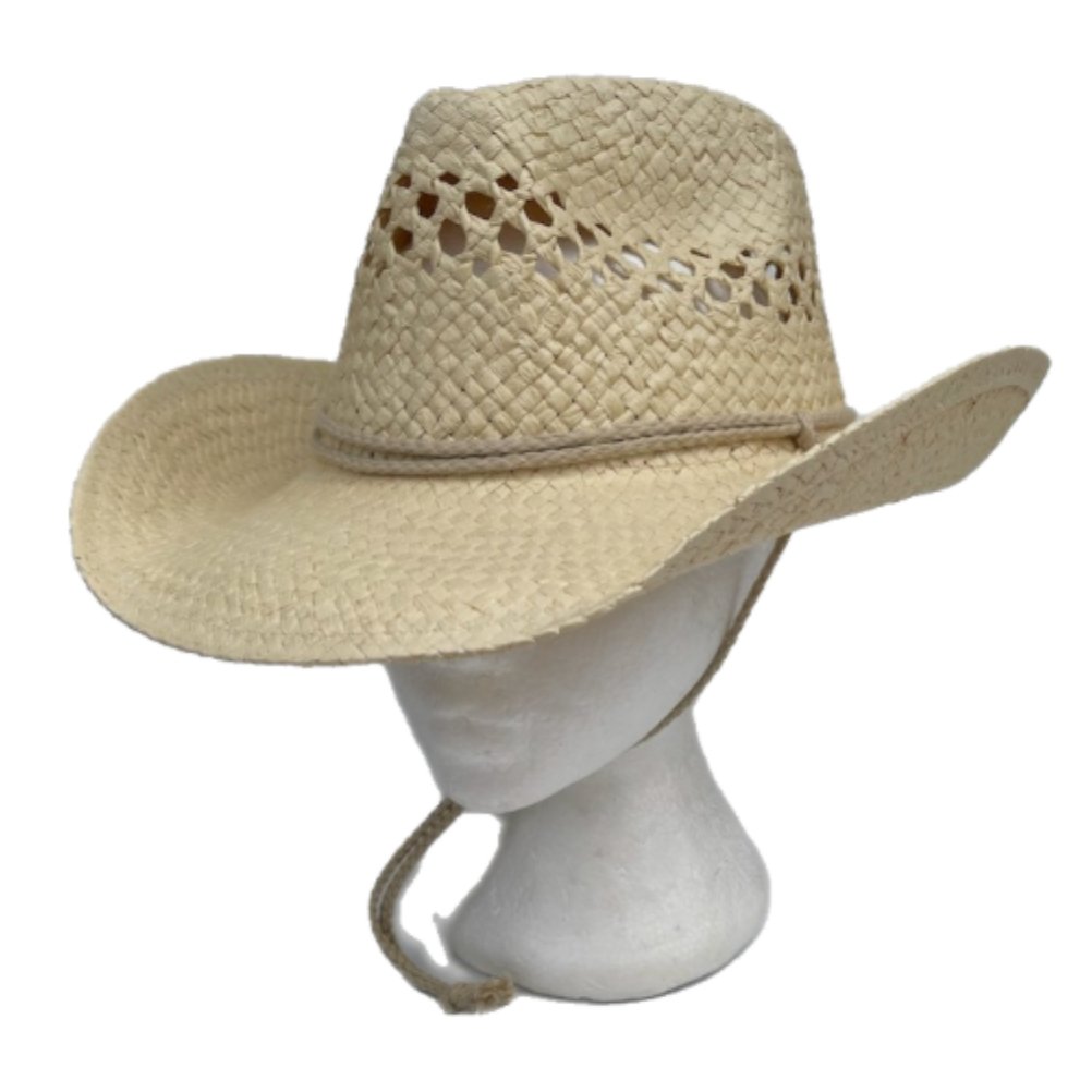 Straw Hat Summer Outdoor Men Women Western Cowboy Breathable Unisex Hats - Buckles.Biz