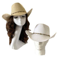 Straw Hat Summer Outdoor Men Women Western Cowboy Cowgirl Hats Breathable - Buckles.Biz