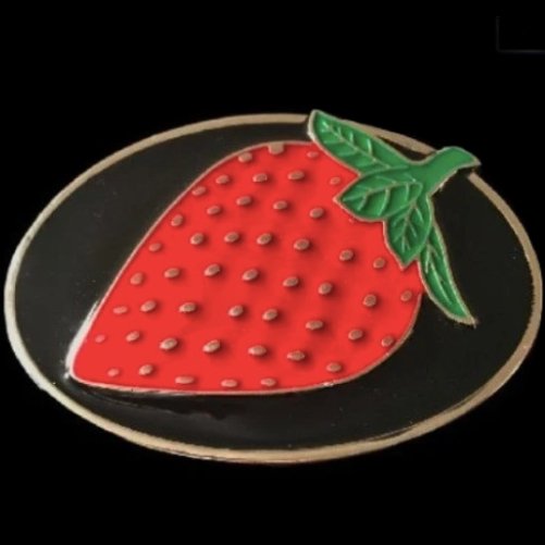 Strawberry Belt Buckle Exotic Fruits Berries Red Strawberries Belts & Buckles - Buckles.Biz