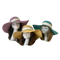 Summer Big Wide Brim Straw Hat Floppy Beach Sun Foldable Cap for Women Gifts - Buckles.Biz