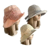 Summer Hats Cap Women Wide Brim Cotton Comfort Gardening Sun Protection Hat - Buckles.Biz