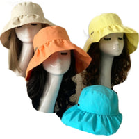 Sun Hat Wide Brim UV Protection Women Summer Foldable Bucket Hats - Buckles BIZ