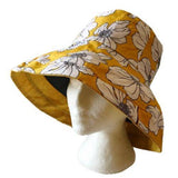 Sun Hat Wide Brim UV Protection Women's Summer Floral Foldable Bucket Hats - Buckles.Biz