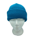 Teal Ribbed Beanie Knit Ski Cap Skull Hat Warm Solid Color Winter Cuff Blank - Buckles.Biz